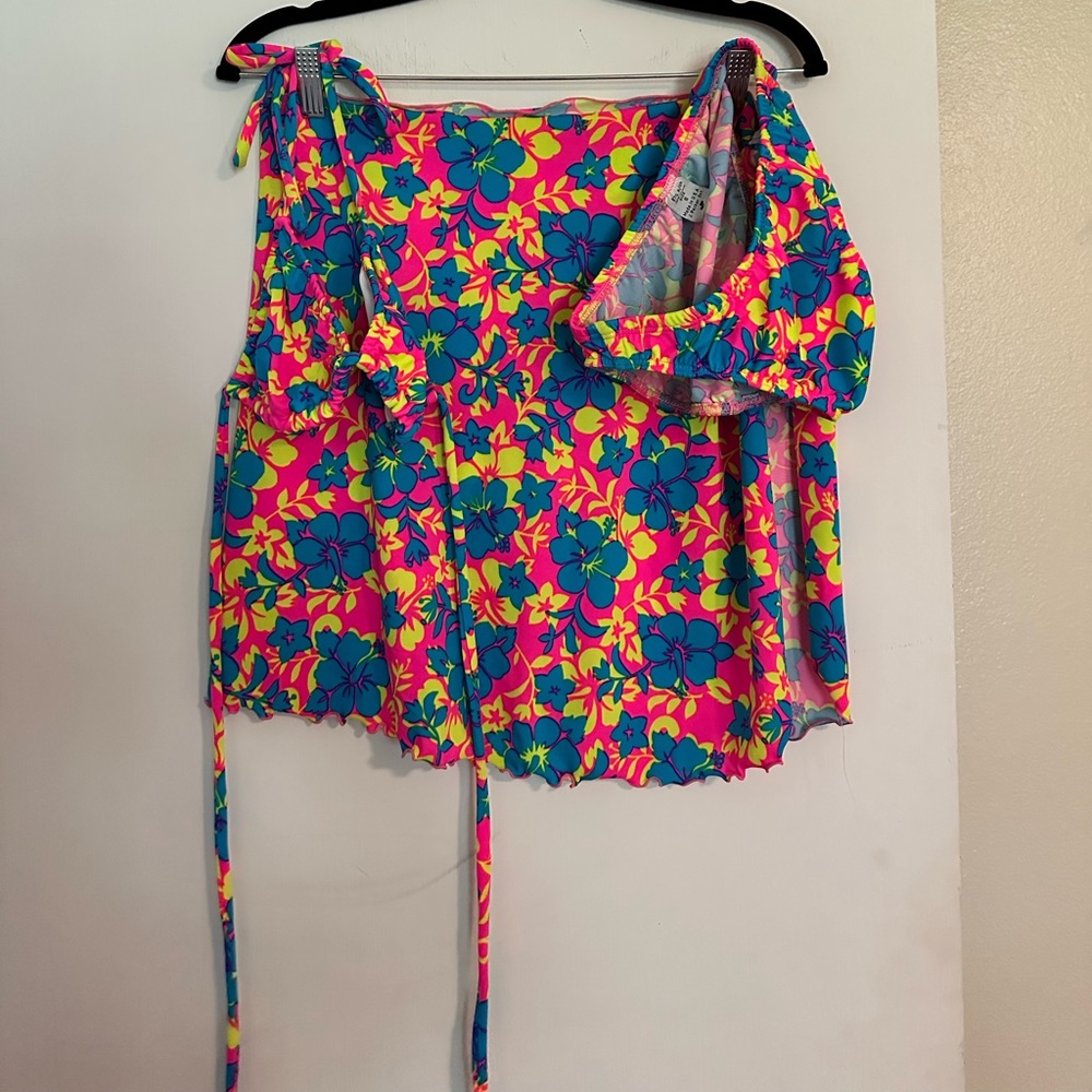 Tropical print swimsuit